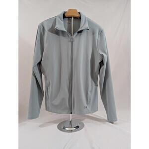 Under Armour UA Motion Women's Full Zip Jacket Size Large Light Grey 1366028